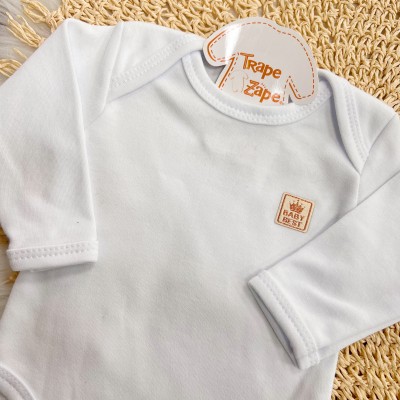 Conj. Body e Calça 100% Algodão Egípcio com Proteção UV50+ - Off White